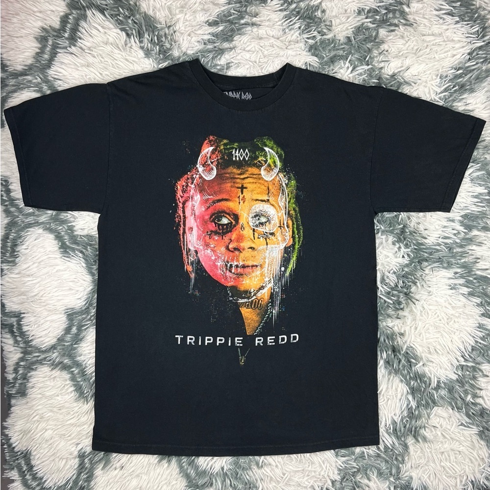 Trippie Redd Men's Band T-Shirt Size Large Short Sleeve Black